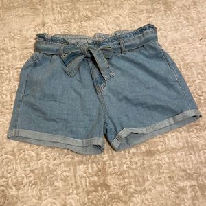 Jean Shorts Paperbag Waist In XL